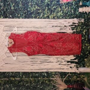 Red Lace Cocktail Dress